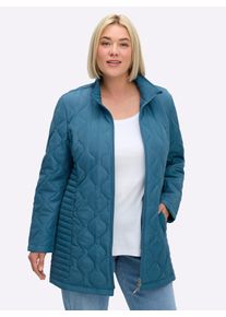 sheego Gro&szlig;e Gr&ouml;&szlig;en Steppjacke mit Wellen- und Quersteppung, topas, Gr&ouml;&szlig;e 54 - Damen