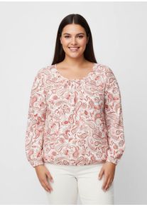 sheego Gro&szlig;e Gr&ouml;&szlig;en Schlupf-Bluse im Paisley-Dessin, ecru-rosenholz-bedruckt, Gr&ouml;&szlig;e 54 - Damen