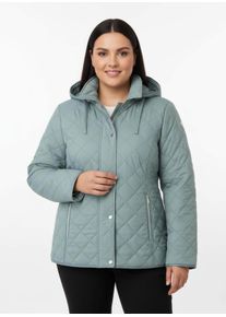sheego Gro&szlig;e Gr&ouml;&szlig;en Winterjacke mit Schlingenknopf-Verschluss, jade, Gr&ouml;&szlig;e 26 - Damen