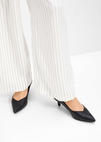 bonprix Pumps mit schmalem Absatz, schwarz, Gr.39, Modische Pumps in Leder-Optik