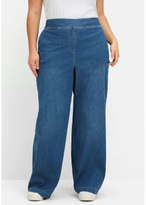 sheego Gro&szlig;e Gr&ouml;&szlig;en Schlupfjeans in weiter Form, blue denim, Gr&ouml;&szlig;e 48 - Damen