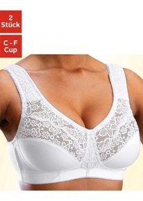 Petite Fleur sheego Gro&szlig;e Gr&ouml;&szlig;en Entlastungs-BH, schwarz+wei&szlig;, Gr&ouml;&szlig;e 85C - Damen