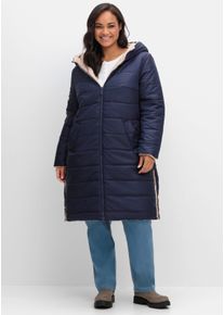 sheego Gro&szlig;e Gr&ouml;&szlig;en Steppmantel zum Wenden, wattiert, marine-beige, Gr&ouml;&szlig;e 48 - Damen