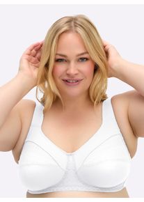 sheego Gro&szlig;e Gr&ouml;&szlig;en Sport-BH ohne B&uuml;gel, wei&szlig;, Gr&ouml;&szlig;e 100B - Damen