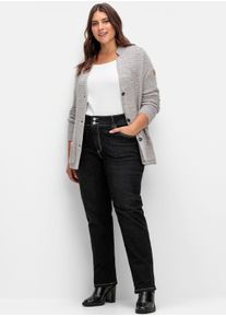 sheego Gro&szlig;e Gr&ouml;&szlig;en Jeans mit Nieten an den Taschen, black-denim, Gr&ouml;&szlig;e 54 - Damen