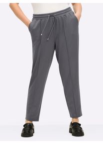 sheego Gro&szlig;e Gr&ouml;&szlig;en Jogg Pants mit Rundum-Dehnbund, Tunnelzug und Bindeband, anthrazit, Gr&ouml;&szlig;e 24 - Damen