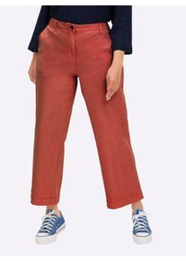 sheego Gro&szlig;e Gr&ouml;&szlig;en Culotte mit aufgesetzten Taschen hinten, rostrot, Gr&ouml;&szlig;e 44 - Damen