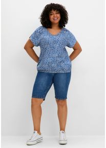 sheego Gro&szlig;e Gr&ouml;&szlig;en Jeansbermudas im Curvy-Schnitt SUSANNE, blue denim, Gr&ouml;&szlig;e 54 - Damen