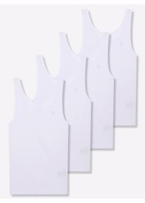 w&auml;schepur sheego Gro&szlig;e Gr&ouml;&szlig;en Achseltop, 4 St&uuml;ck wei&szlig;, Gr&ouml;&szlig;e 48/50 - Damen