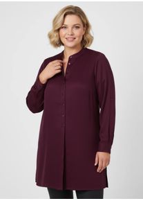 sheego Gro&szlig;e Gr&ouml;&szlig;en Longbluse mit langen Seitenschlitzen, bordeaux, Gr&ouml;&szlig;e 50 - Damen
