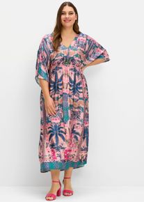 sheego loves miss goodlife sheego Gro&szlig;e Gr&ouml;&szlig;en Maxikleid mit Alloverprint und weiten Halb&auml;rmeln, ros&eacute;-gemustert, Gr&ouml;&szlig;e 48 - Damen