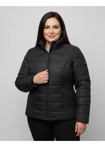 sheego Gro&szlig;e Gr&ouml;&szlig;en Steppjacke mit seitlicher L&auml;ngs-Steppung, schwarz, Gr&ouml;&szlig;e 23 - Damen