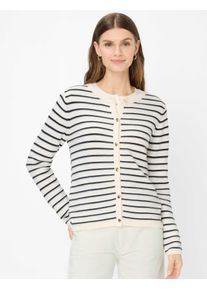 Brax Damen Strickjacke Style ANN navy, cremewei&szlig;, Gr. 44