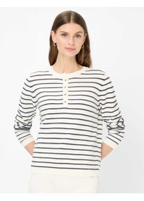 Brax Damen Strickpullover Style LUCY navy, cremewei&szlig;, Gr. 34