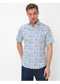 Brax Herren Hemd Style HARDY cove, Blau, Gr. L