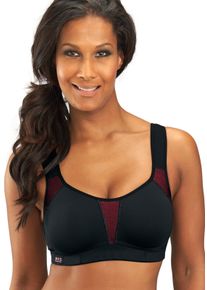 H.I.S. sheego Gro&szlig;e Gr&ouml;&szlig;en Sport-BH, schwarz-pink, Gr&ouml;&szlig;e 95B - Damen