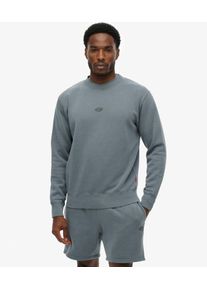 Superdry Herren Baumwolle Gesticktes Logo Micro Pullover mit Rundhalsausschnitt Sweatshirt, Blau - Gr&ouml;&szlig;e: M 10406075009139VC002
