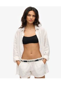 Superdry Women's Leinenshorts Wei&szlig; - Gr&ouml;&szlig;e: 36 212342950014104C030