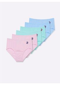 w&auml;schepur sheego Gro&szlig;e Gr&ouml;&szlig;en Slip mit Schmetterlings-Motiv, ros&eacute; + bleu + mint, Gr&ouml;&szlig;e 56/58 - Damen