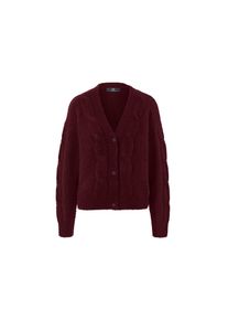 Tchibo - Strickjacke mit Zopfmuster - Damen - Gr. M - dunkelrot