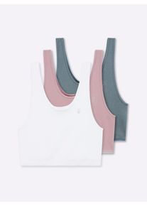 Speidel sheego Gro&szlig;e Gr&ouml;&szlig;en Bustier ohne Seitenn&auml;hte, rosenholz + wei&szlig; + jade, Gr&ouml;&szlig;e 56/58 - Damen