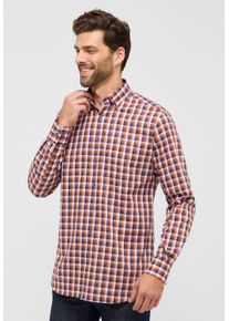 Langarmhemd Eterna "MODERN FIT", Damen, Gr. 41, verl&auml;ngerte &Auml;rmell&auml;ngen, orange, 100% cotton, tailliert, Manschette, Hemden Langarmhemd, NON IRON (b&uuml;gelfrei)