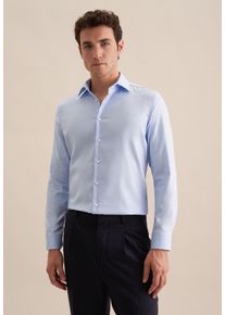 Businesshemd Seidensticker "Schwarze Rose", Damen, Gr. XXL (46), normale &Auml;rmell&auml;ngen, hellblau, 100% Baumwolle, unifarben, tailored fit, 2-Knopf-Manschette, Hemden Businesshemd, Shaped 1/1 Kentkragen Uni