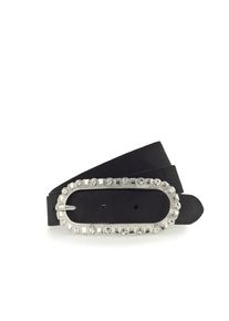 Lederg&uuml;rtel Tamaris, Damen, Gr. 90, schwarz, Rindsleder, festlich, G&uuml;rtel Lederg&uuml;rtel, femininer Look, Schlie&szlig;e mit Glitzersteinen besetzt