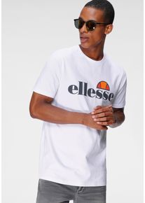 T-Shirt Ellesse "SL PRADO TEE", Damen, Gr. M, wei&szlig;, Obermaterial: 100% Baumwolle, Basic schmal h&uuml;ftlang, Rundhals, Shirts T-Shirt