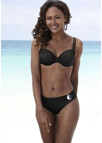B&uuml;gel-Bikini JETTE, Damen, Gr. 44, Cup C, schwarz, Microfaser, Microfaser, Polyamid, unifarben, Bikini-Sets B&uuml;gel-Bikini, mit Zier-Accessoire