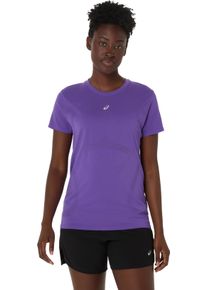 Laufshirt asics "ROAD SEAMLESS SS TOP", Damen, Gr. XS, lila (edo lila), Obermaterial: 65% Polyamid, 35% Polyester, Shirts Laufshirt, nahtlose Strickkonstruktion, mit ACTIBREEZE&trade; Technologie