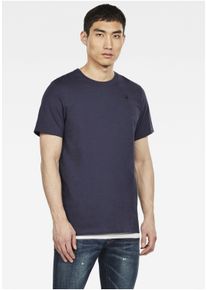 G-Star Raw T-Shirt G-STAR "Base-S T-Shirt", Herren, Gr. L (52/54), blau (navy), Jersey, Obermaterial: 100% Baumwolle, unifarben, regular fit normal, Rundhals, Shirts T-Shirt, mit kleinem Logo-Detail