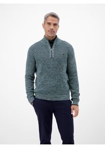Troyer Lerros, Herren, Gr. XL, classic navy, Strick, Obermaterial: 100% Baumwolle, unifarben, regular fit normal, ohne Ausschnitt, Rippb&uuml;ndchen, Pullover Troyer, mit Logo Stickerei