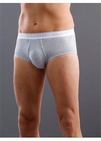 Slip Bugatti, Herren, Gr. 9, 1 Stk., grau (grau, meliert), 100% Baumwolle, Unterhosen Slip