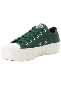 Sneaker Converse "CHUCK TAYLOR ALL STAR LIFT PLATFORM COLORFUL SUEDE", Damen, Gr. 42,5, branch out, branch out, egret, Leder, Schuhe Sneaker
