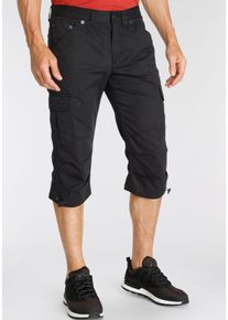 MAN'S WORLD Cargobermudas MAN'S WORLD, Herren, Gr. 46, N-Gr, schwarz, Obermaterial: 100% Baumwolle, unifarben, regular fit knieumspielend, Hosen Cargobermudas, in 3/4-L&auml;nge, Topseller