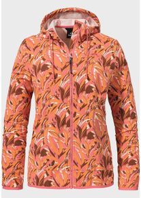 Sch&ouml;ffel Fleecejacke SCH&Ouml;FFEL "Fleece Hoody Lugano L", Damen, Gr. 36, rosa (3245, rosa), Oberstoff : 63% Baumwolle 31% Polyester 6% Elasthan, regular fit, hoch geschlossener Ausschnitt, Jacken Fleecejacke