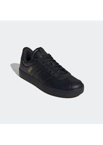 Sneaker adidas Sportswear "VL COURT 3.0", Herren, Gr. 39, schwarz (core schwarz, core schwarz, gold metallic), Synthetik, Schuhe Sneaker, inspiriert vom Design des adidas samba