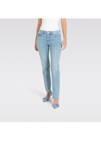 Stretch-Jeans MAC "Dream", Damen, Gr. 32, L&auml;nge 28, blau (aqua blau random wash28), Denim/Jeans, Obermaterial: 91% Baumwolle, 6% Polyester, 3% Elasthan, eng normal, Jeans Stretch-Jeans, mit Stretch f&uuml;r den perfekten Sitz