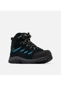 Wanderschuh Columbia "CRESTWOOD&trade; MID WATERPROOF", Damen, Gr. 39, schwarz (schwarz, skylight), Mesh, Synthetik, Schuhe Wanderschuh, wasserdicht
