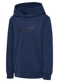 Kapuzensweatshirt Hummel, M&auml;dchen, Gr. 134/140, blau (marineblaus), Obermaterial: 60% Baumwolle, 40% Polyester, normal, Rundhals, Sweatshirts Kapuzensweatshirt