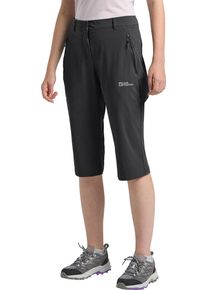3/4-Hose Jack Wolfskin "HIKEOUT", Damen, Gr. 46, N-Gr, schwarz, Obermaterial: 94% Polyamid, 6% Elasthan, Hosen 3/4-Hose, Atmungsaktiv, schnell trocknend, wasserabweisend
