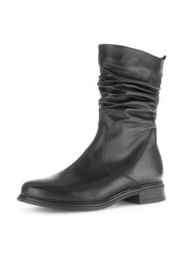 Stiefel Gabor, Damen, Gr. 38,5, schwarz, Kalbsleder, unifarben, Schuhe Stiefel, Stiefel, Stiefelette, Boots, in abgerundeter Form