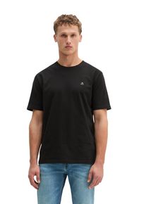 Marc O'Polo T-Shirt MARC O'POLO, Herren, Gr. S (48), schwarz, Jersey, Obermaterial: 100% Baumwolle, Basic, Rundhals, Shirts T-Shirt, Logo-T-Shirt aus Bio-Baumwolle