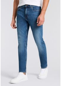 Slim-fit-Jeans Tommy Hilfiger "CORE BLEECKER", Herren, Gr. 30, L&auml;nge 32, blau (mid blau), Denim/Jeans, Obermaterial: 98% Baumwolle, 2% Elasthan, slim fit lang, Jeans Slim-fit-Jeans, mit dezenter Waschung, Topseller