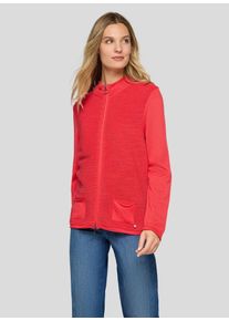 Strickjacke Rabe, Herren, Gr. 40, koralle, Strick, Obermaterial: 60% Baumwolle, 40% Polyacryl, unifarben, regular fit normal, ohne Ausschnitt, gerader Abschluss, Strickjacken Strickjacke, mit Taschen