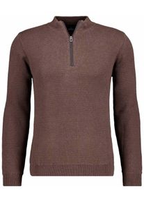 Rundhalspullover Ragman, Herren, Gr. 60, braun, Strick, 95% Baumwolle 5% Kaschmir, ohne Ausschnitt, Pullover Rundhalspullover