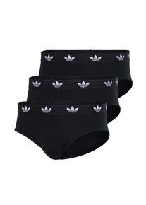 Slip adidas originals "Comfort Flex Cotton", Herren, Gr. S, schwarz (000, schwarz), Obermaterial: 95% Baumwolle, 5% Elasthan, bedruckt, unifarben, eng, Unterhosen Slip, breiter Logo-Bund, elastisch, sportlicher Touch, Baumwollmix