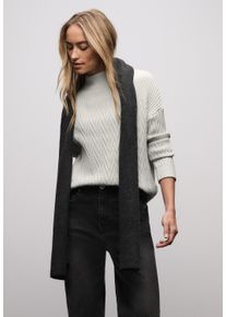 Rollkragenpullover Street One, Damen, Gr. 46, pelican grau meliert, Strick, Obermaterial: 50% Viskose, 28% Polyester, 22% Polyamid, meliert, regular fit normal, ohne Ausschnitt, Rippb&uuml;ndchen, Pullover Rollkragenpullover, mit Rippb&uuml;ndchen