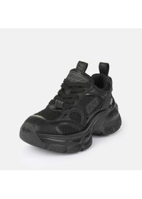 Plateausneaker Buffalo "RIDR ONE", Damen, Gr. 39, schwarz, Lederimitat, Synthetik, Textil, Schuhe Plateausneaker, Halbschuh, Schn&uuml;rschuh, Chunky-Sneaker mit trendy Plateausohle